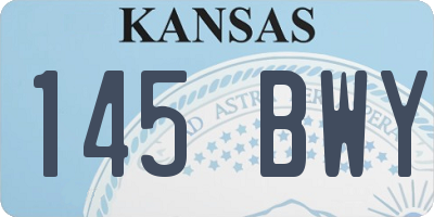 KS license plate 145BWY