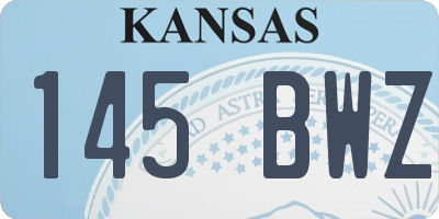 KS license plate 145BWZ