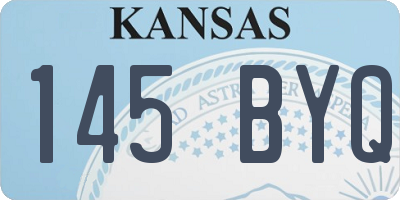 KS license plate 145BYQ