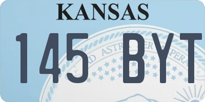 KS license plate 145BYT