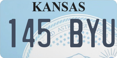 KS license plate 145BYU
