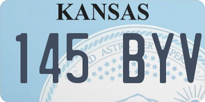KS license plate 145BYV