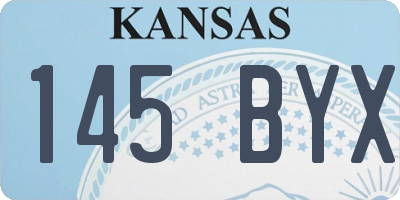 KS license plate 145BYX