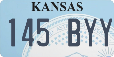 KS license plate 145BYY