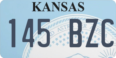 KS license plate 145BZC