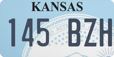 KS license plate 145BZH