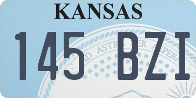KS license plate 145BZI