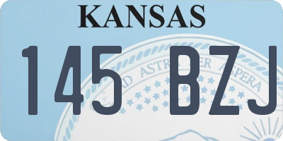 KS license plate 145BZJ