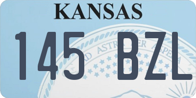 KS license plate 145BZL