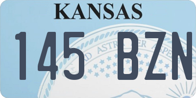 KS license plate 145BZN