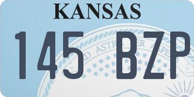 KS license plate 145BZP