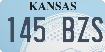 KS license plate 145BZS