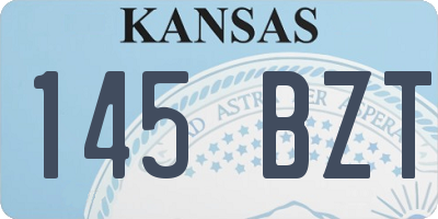 KS license plate 145BZT