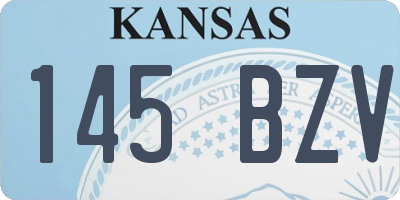 KS license plate 145BZV