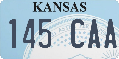 KS license plate 145CAA