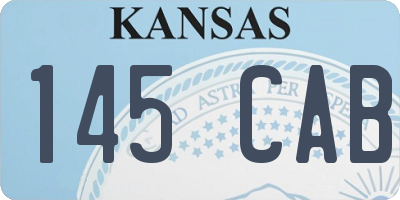 KS license plate 145CAB