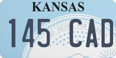 KS license plate 145CAD