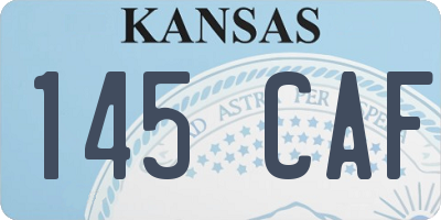 KS license plate 145CAF