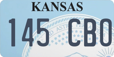 KS license plate 145CBO