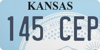 KS license plate 145CEP