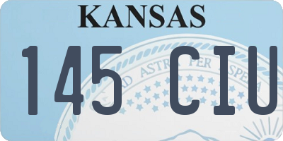 KS license plate 145CIU