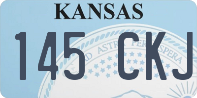 KS license plate 145CKJ
