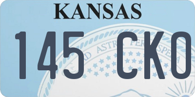 KS license plate 145CKO