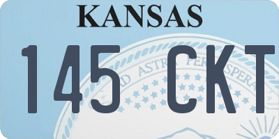 KS license plate 145CKT