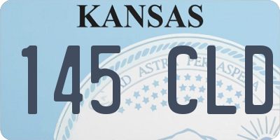 KS license plate 145CLD