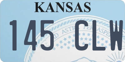 KS license plate 145CLW