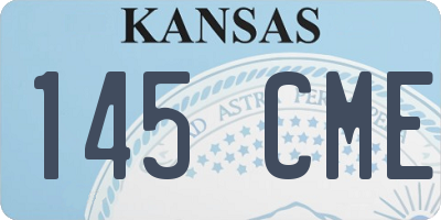 KS license plate 145CME