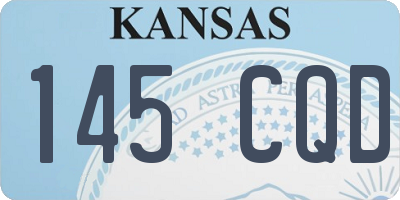 KS license plate 145CQD