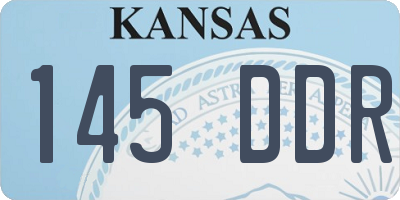 KS license plate 145DDR
