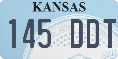 KS license plate 145DDT