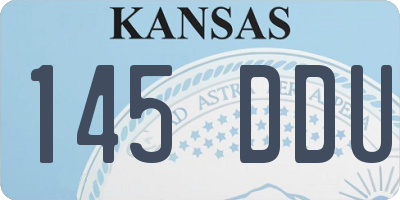 KS license plate 145DDU