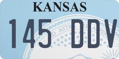 KS license plate 145DDV