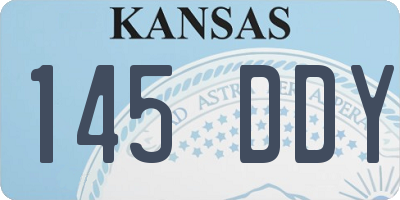 KS license plate 145DDY