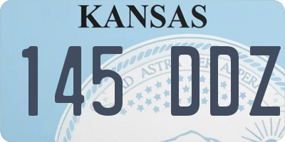 KS license plate 145DDZ