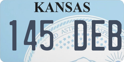 KS license plate 145DEB
