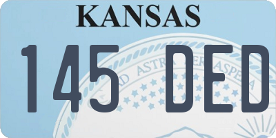 KS license plate 145DED