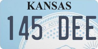 KS license plate 145DEE