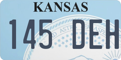 KS license plate 145DEH