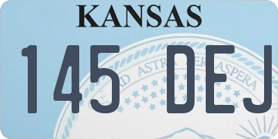 KS license plate 145DEJ