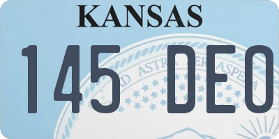 KS license plate 145DEO