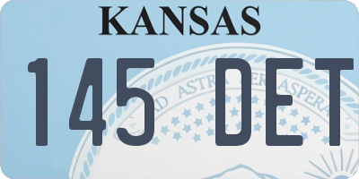 KS license plate 145DET