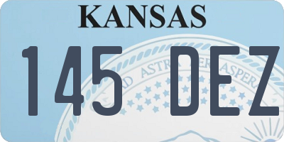 KS license plate 145DEZ