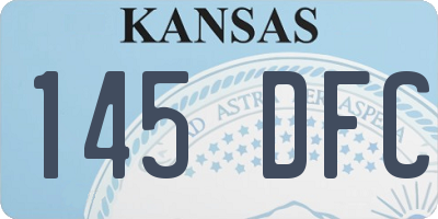 KS license plate 145DFC