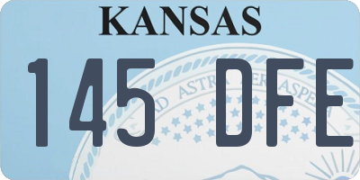 KS license plate 145DFE