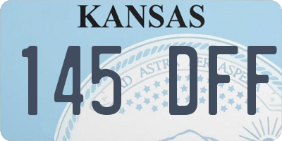 KS license plate 145DFF