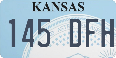 KS license plate 145DFH